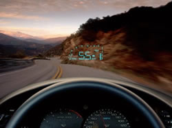 chevrolet corvette - head up display